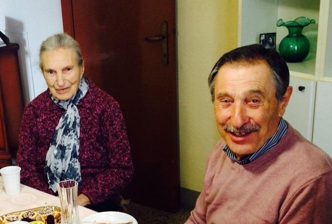 Argene Porciani con il figlio Mauro