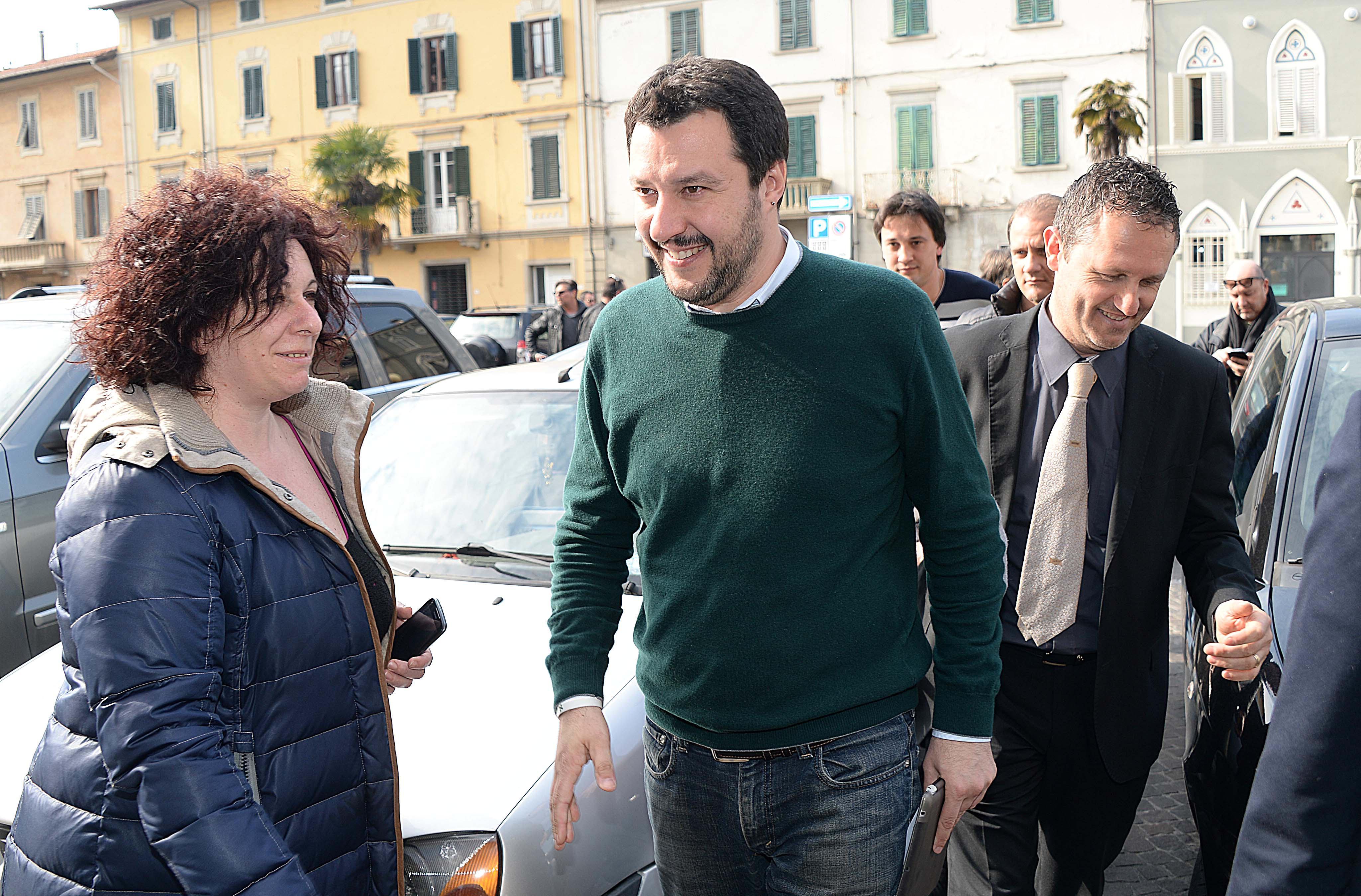 Matteo Salvini a Santa Croce (foto Silvi)