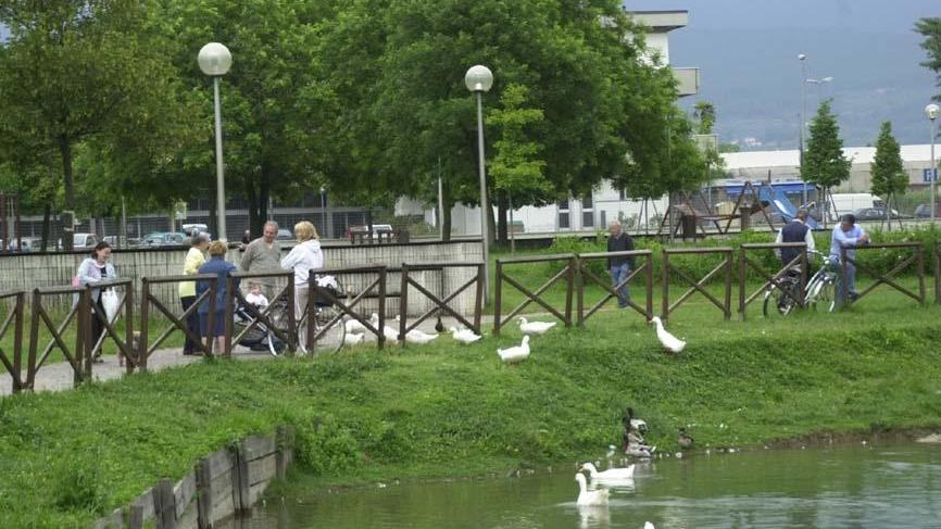 Un'immagine del parco Pertini, ad Agliana (foto Gori)