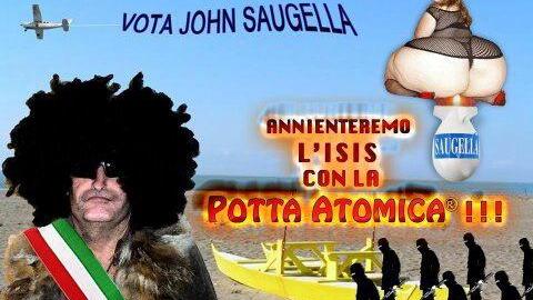 Uno dei manifesti apparsi sulla pagina Fb Pietrasantini docche