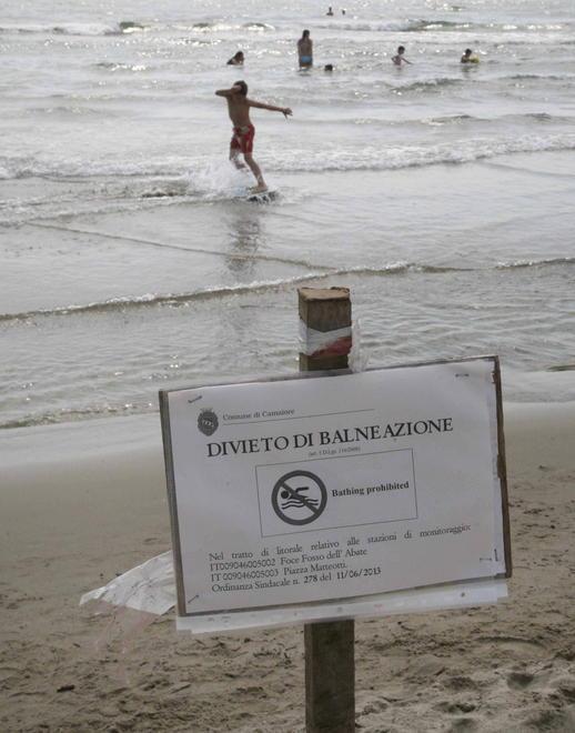 Qualità delle acque, Viareggio frena 