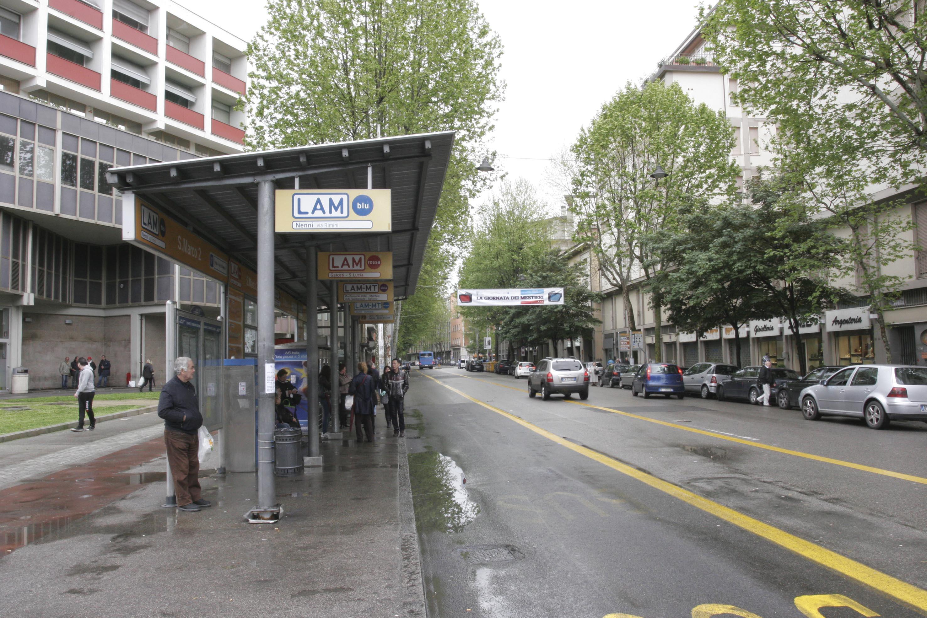 Uno scorcio di viale Veneto a Prato