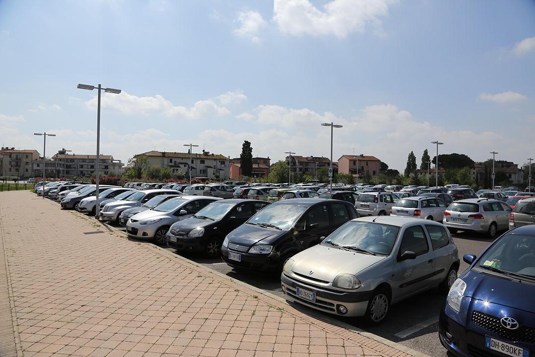 Il parcheggio dell'ospedale di Empoli