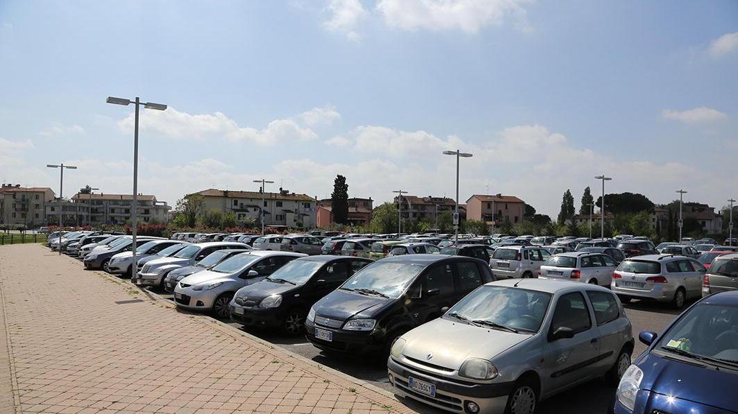 Il parcheggio dell'ospedale di Empoli