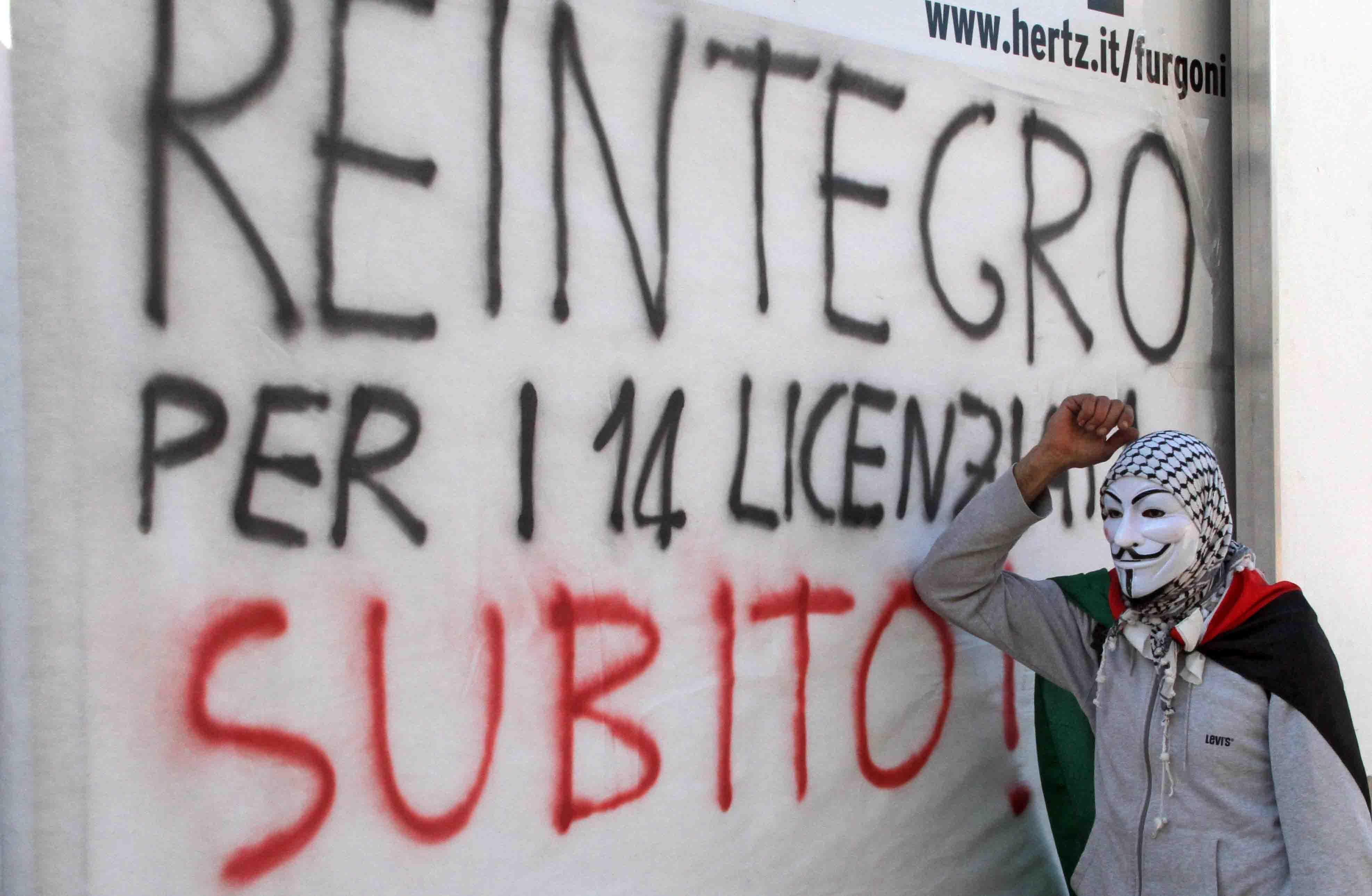 La protesta dei facchini