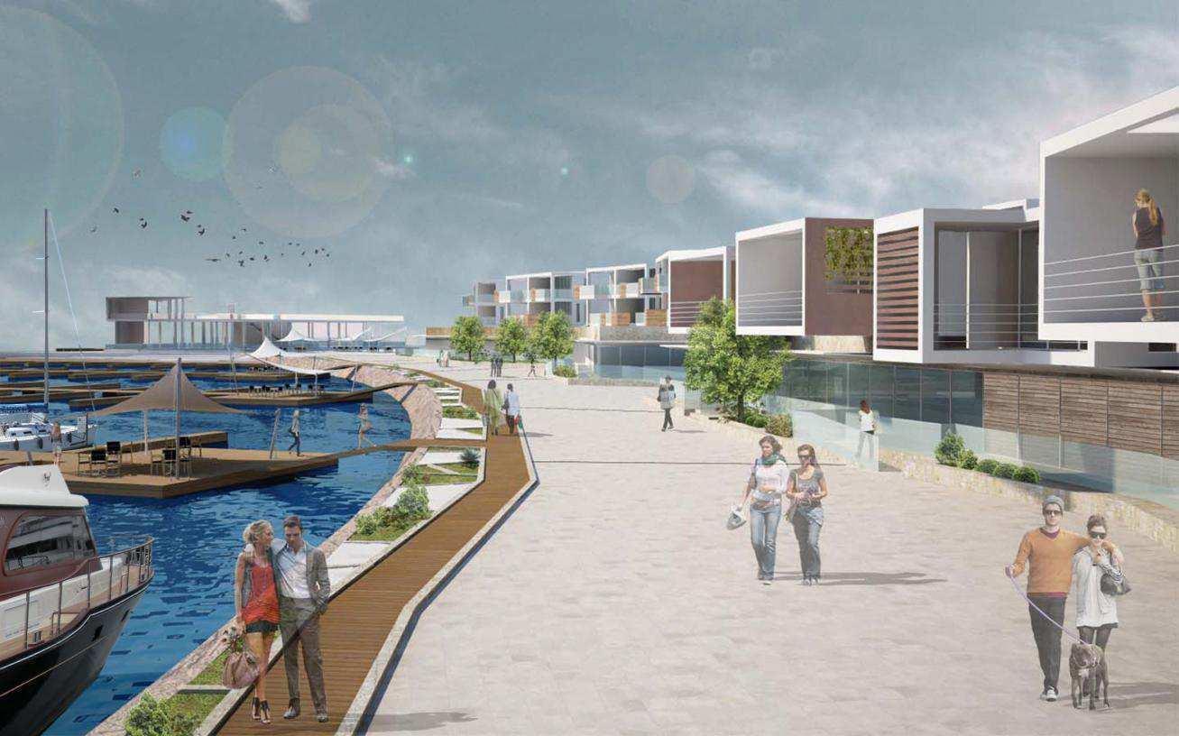 Un rendering di Porto Cantieri