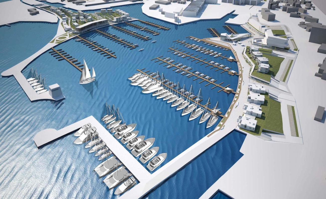 Il rendering di Porto Cantieri