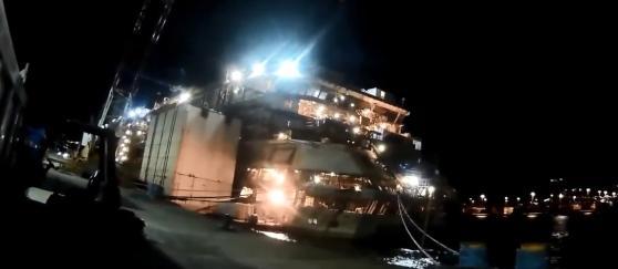 La Concordia in un fermo immagine del video al centro del caso