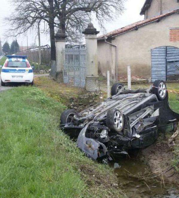 Concordiese si ribalta in auto Salvo grazie alla cintura