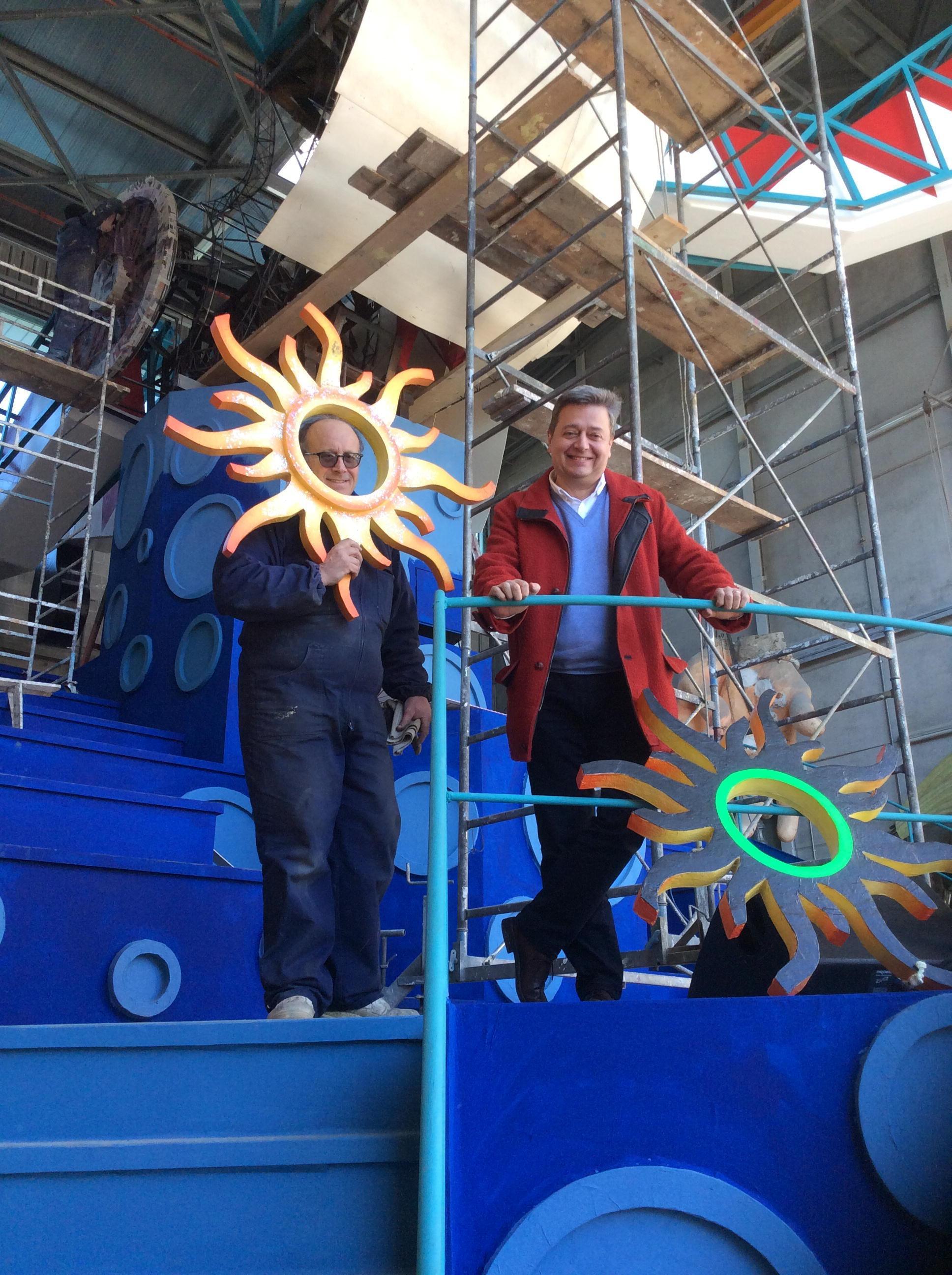 Il presidente dell'Assocarristi Fabrizio Galli e il commissario della Fondazione Carnevale Stefano Pozzòli