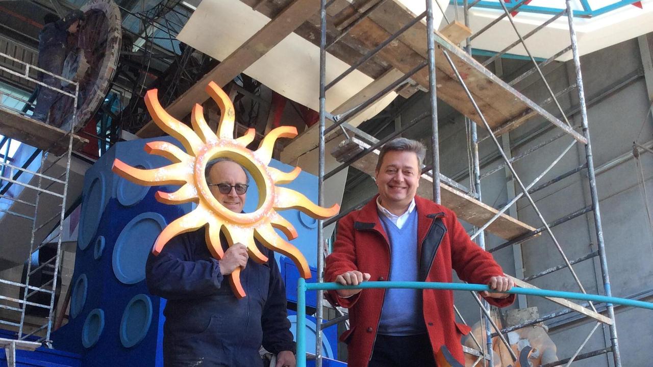 Il presidente dell'Assocarristi Fabrizio Galli e il commissario della Fondazione Carnevale Stefano Pozzòli