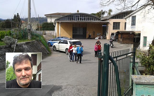 Il luogo dell'incidente e, nel riquadro, la vittima