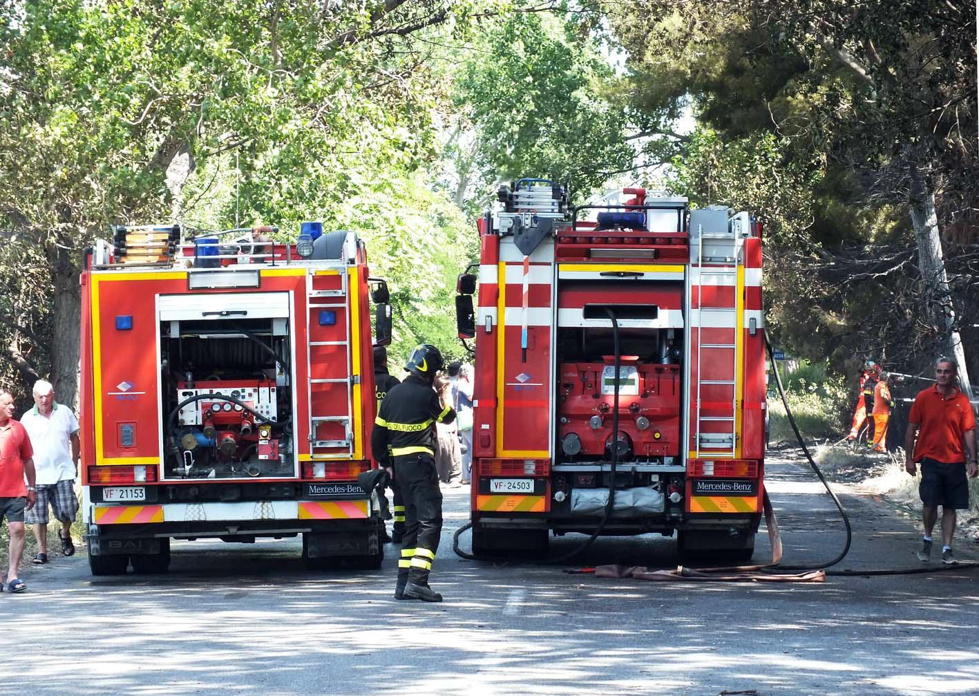 Mezzi dei vigili del fuoco