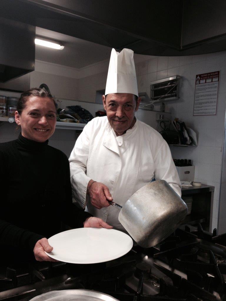 Tiziana Baldi e il cuoco Edi Zannoni