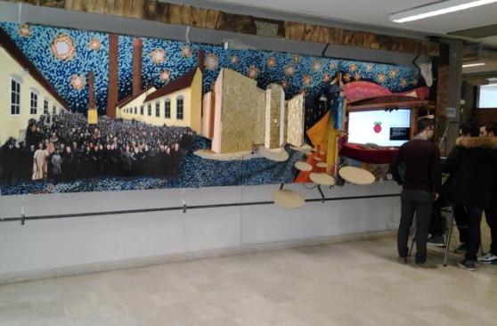 L'arazzo tecnologico realizzazione dagli studenti del Buzzi