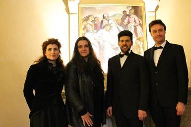 Da sinistra verso destra: Marialuisa Pepi, Elisa Malatesti, Matteo Michi e Jacopo Bianchini
