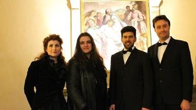Da sinistra verso destra: Marialuisa Pepi, Elisa Malatesti, Matteo Michi e Jacopo Bianchini