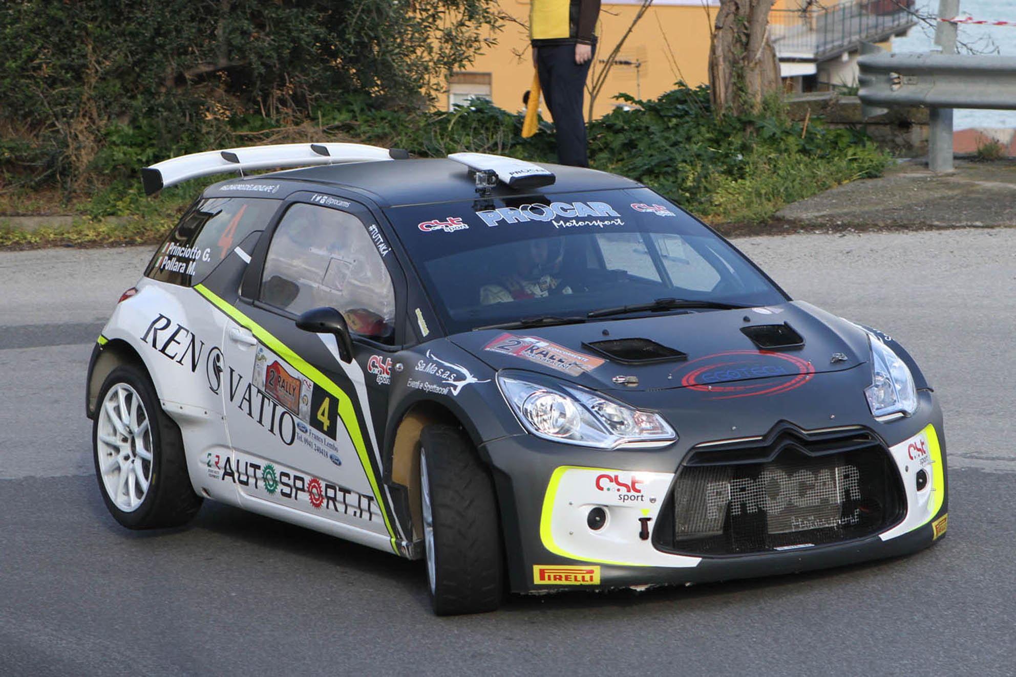 La Citroen Ds3 condotta da Marco Pollara 
