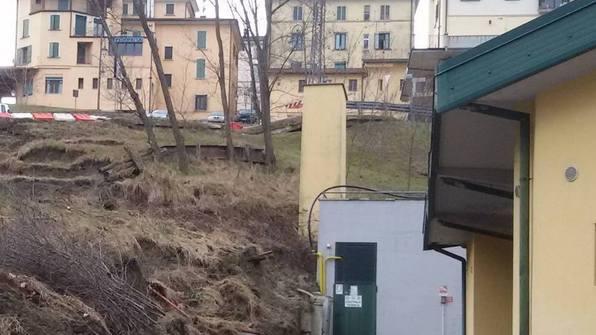Frana vicino al palazzetto, a breve partiranno i lavori