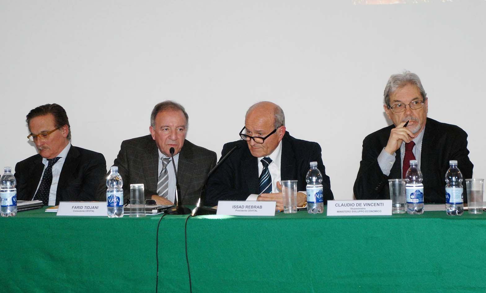 Il commissario Nardi con Tidjani e Rebrab di Cevital