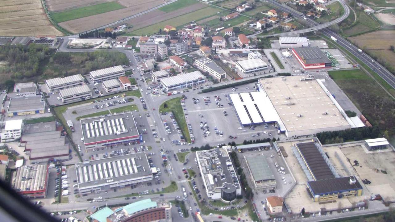 La zona industriale di Ospedaletto vista dall'alto
