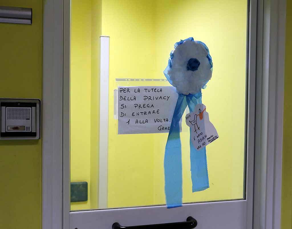 Il fiocco azzurro al Pronto soccorso
