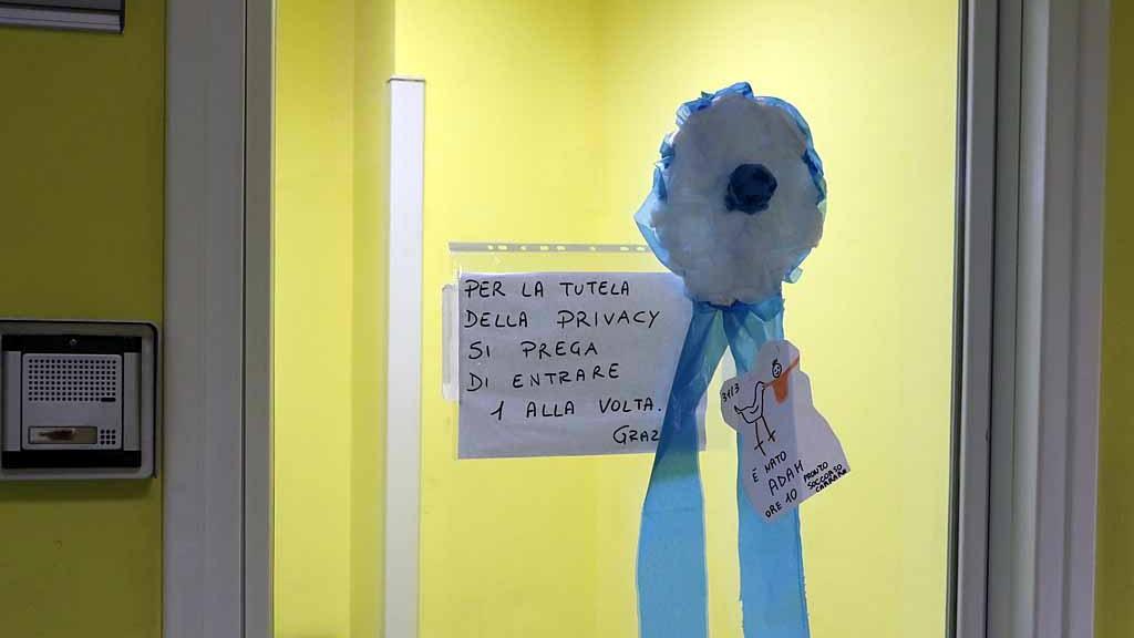 Il fiocco azzurro al Pronto soccorso