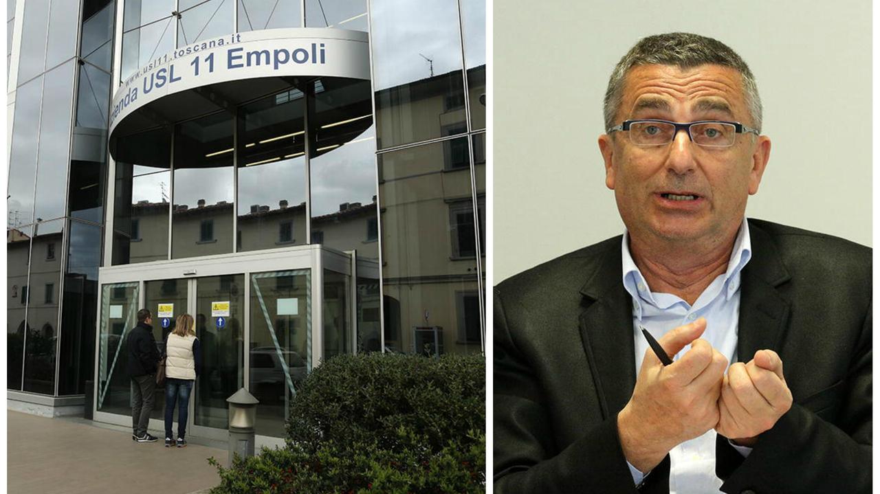 La sede dell'Asl 11 in via dei Cappuccini e il dottor Nedo Mennuti