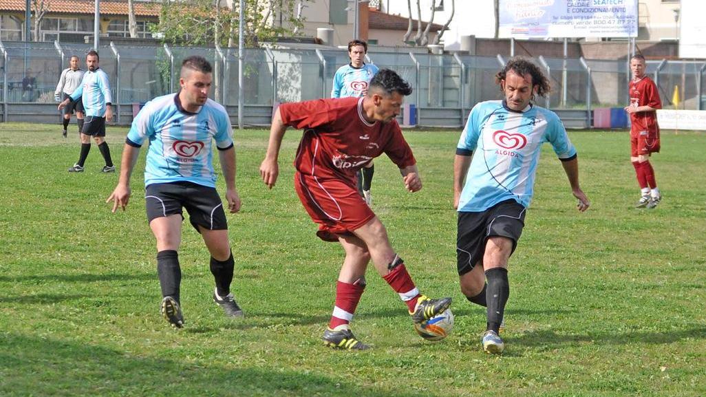Una partita del calcio amatori Uisp