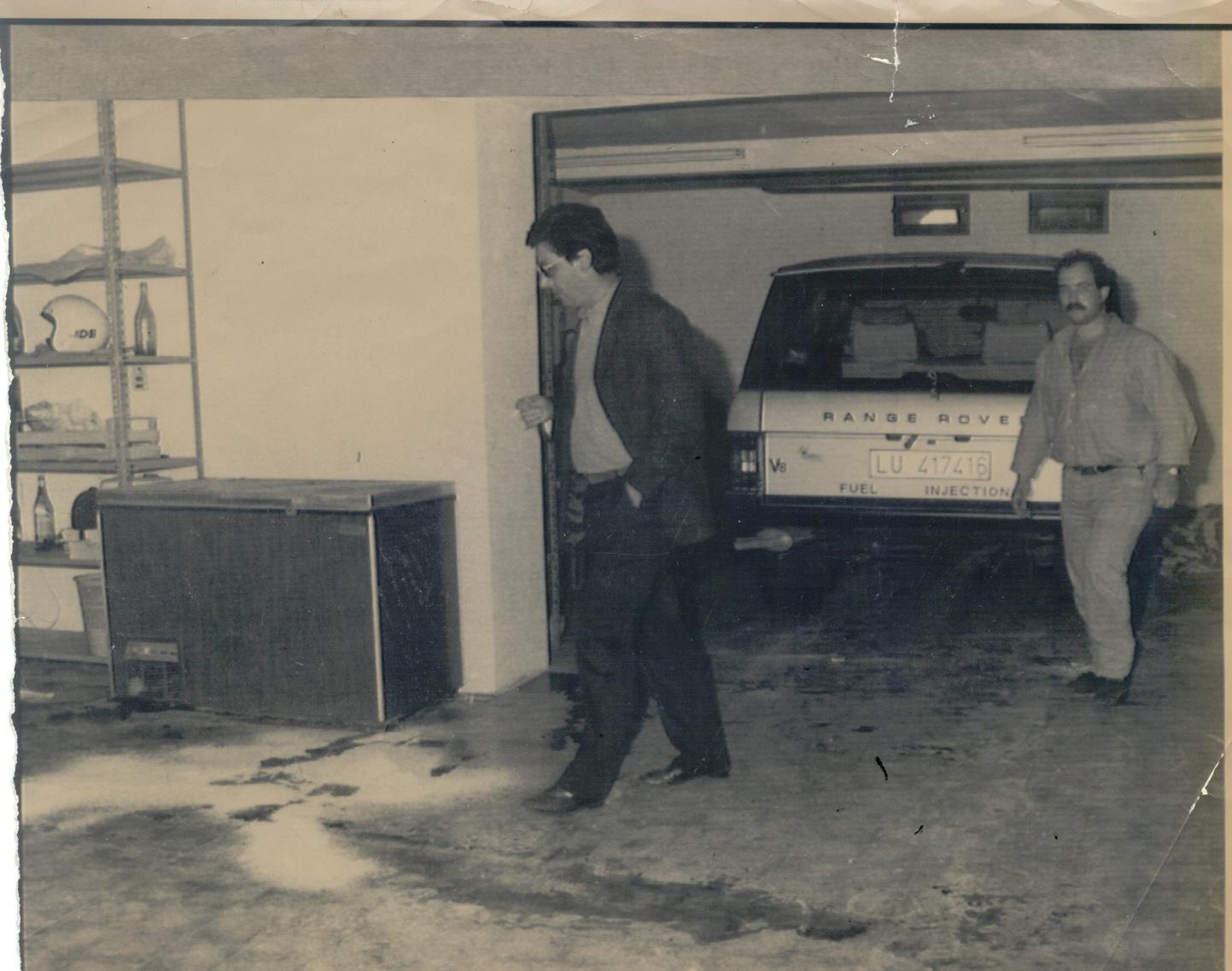 Il garage dove è stato ucciso Luciano Iacopi