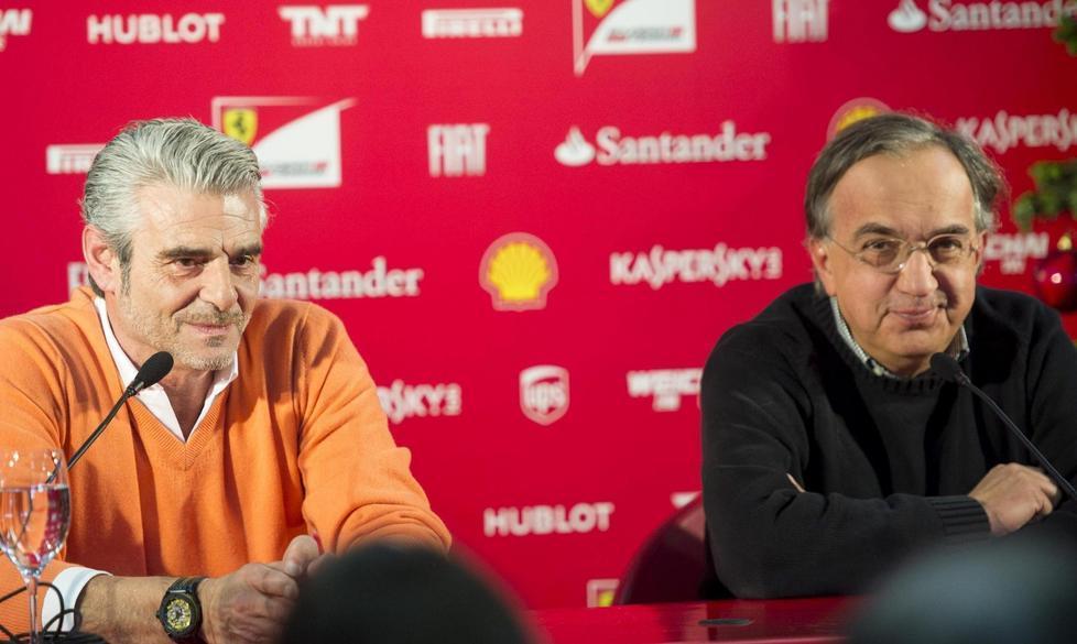 F1, Marchionne esulta con i tecnici Ferrari