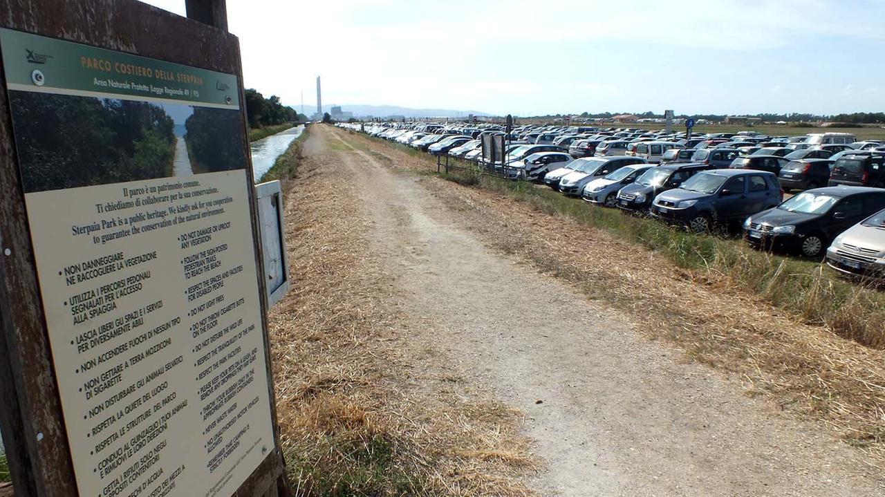 Un parchimetro in uno dei parcheggi della Parchi Val di Cornia