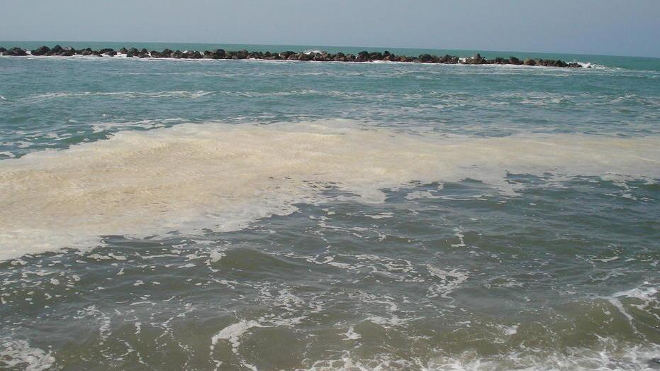 Schiuma marrone in mare, scatta la paura inquinamento