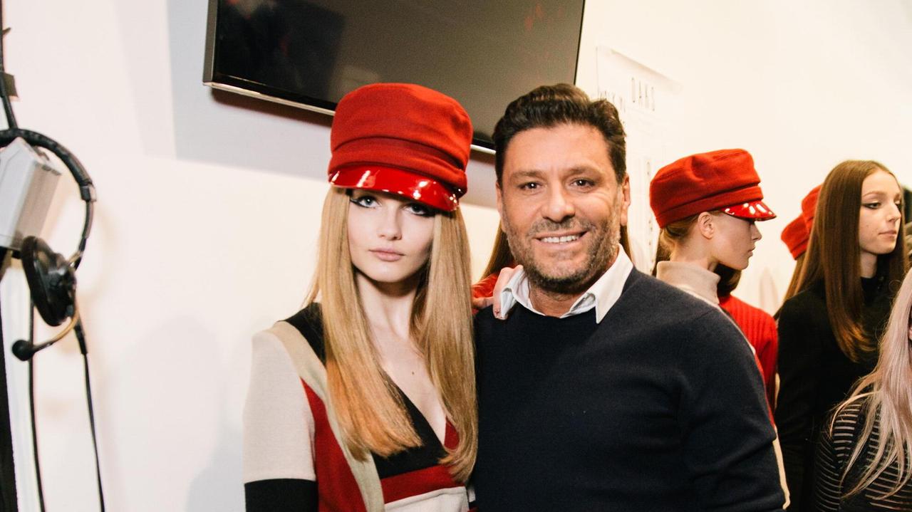 Filippo Scuffi a una sfilata