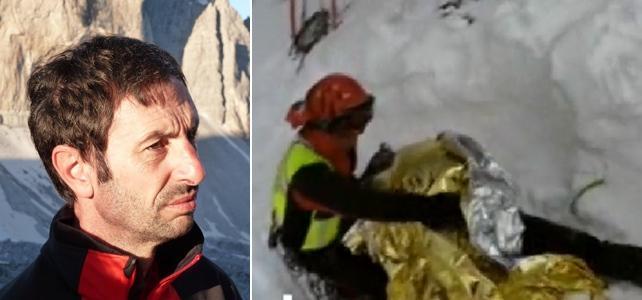Cesare Paoletti e un momento dei soccorsi