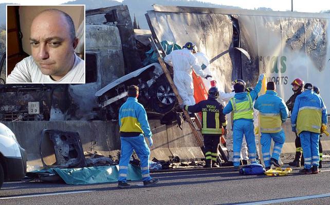 Incidente in A11, rogo dopo lo scontro auto-camion: un morto