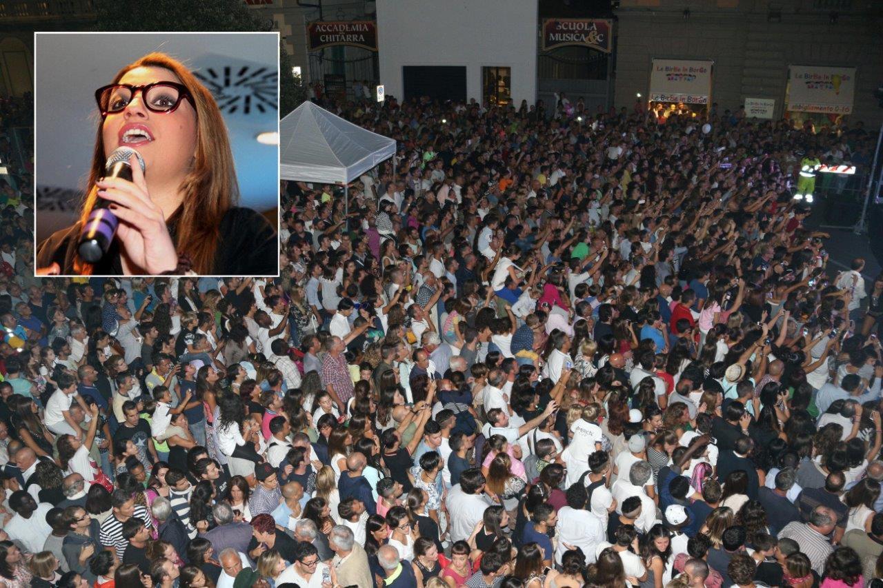 Un'immagine di una passata edizione della Notte Bianca e Deborah Iurato 