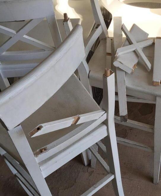 Ubriachi distruggono le sedie al Calafuria 