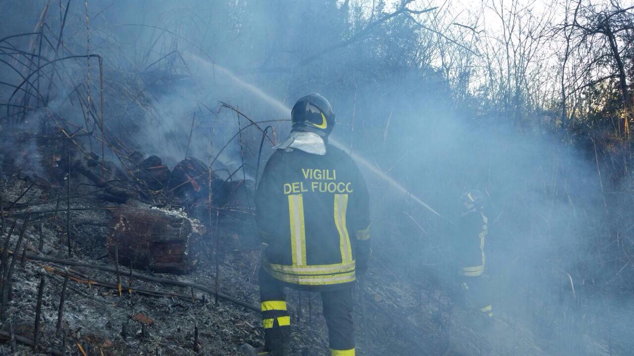 I vigili del fuoco al lavoro