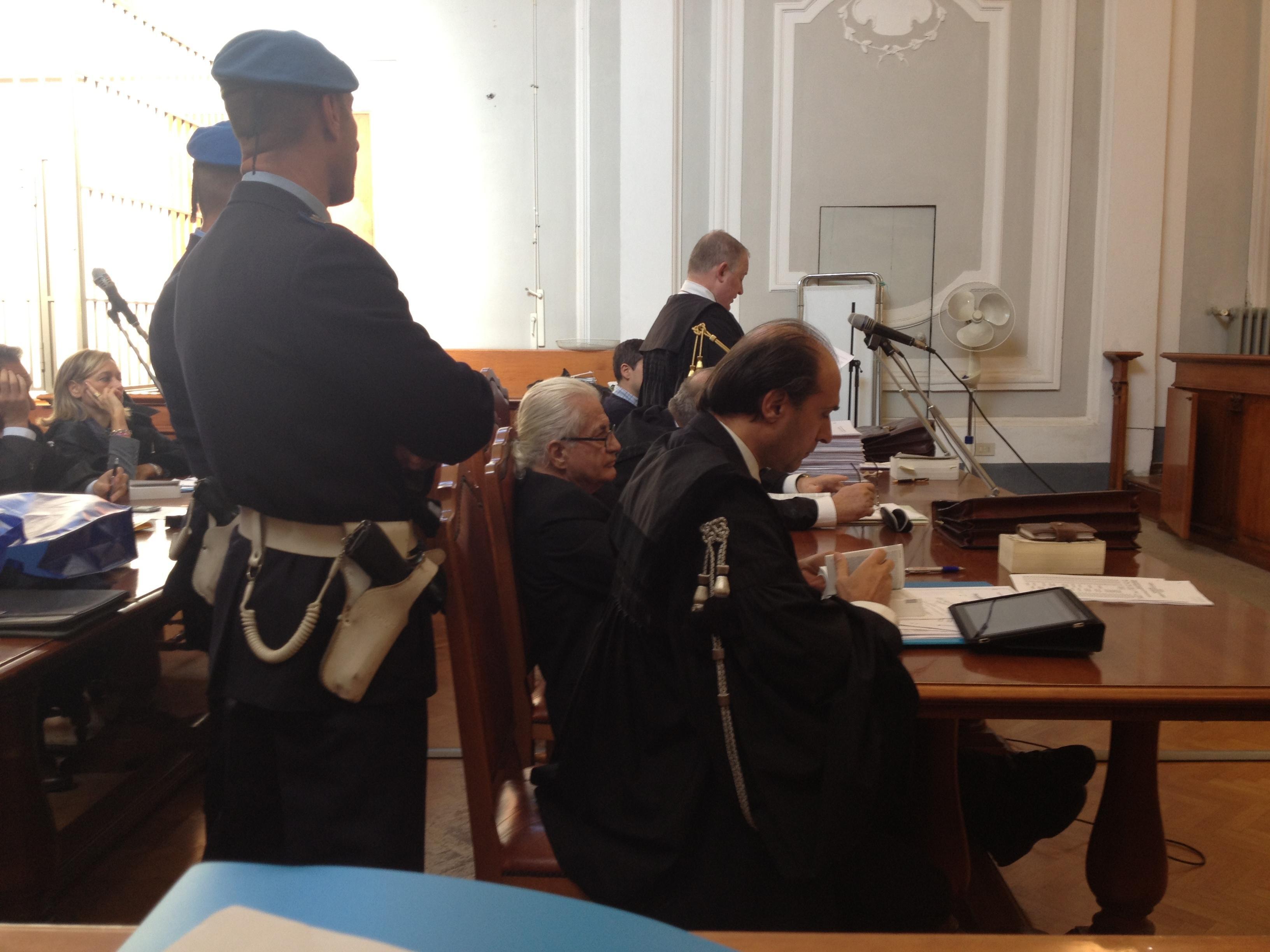 Giuseppe Doveri in aula durante un'udienza 