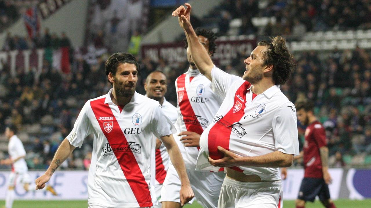 L'esultanza dopo il gol di Misuraca