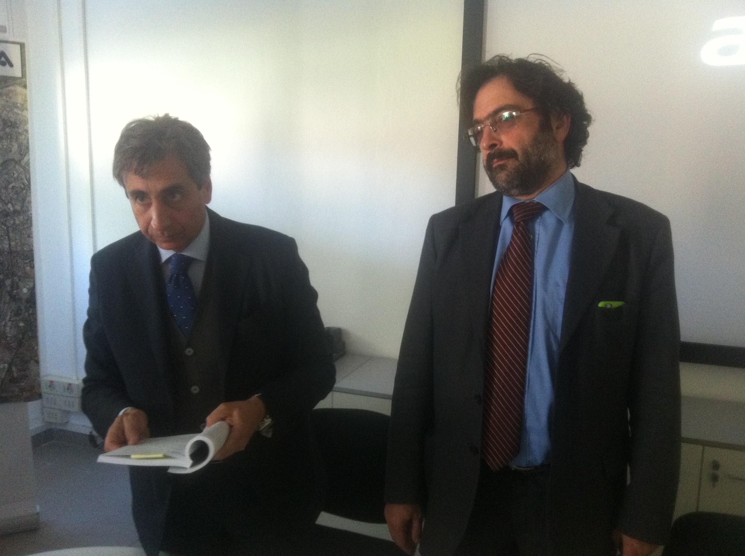 Il segretario generale dell'Authority Massimo Provinciali e il magistrato amministrativo Stefano Toschei