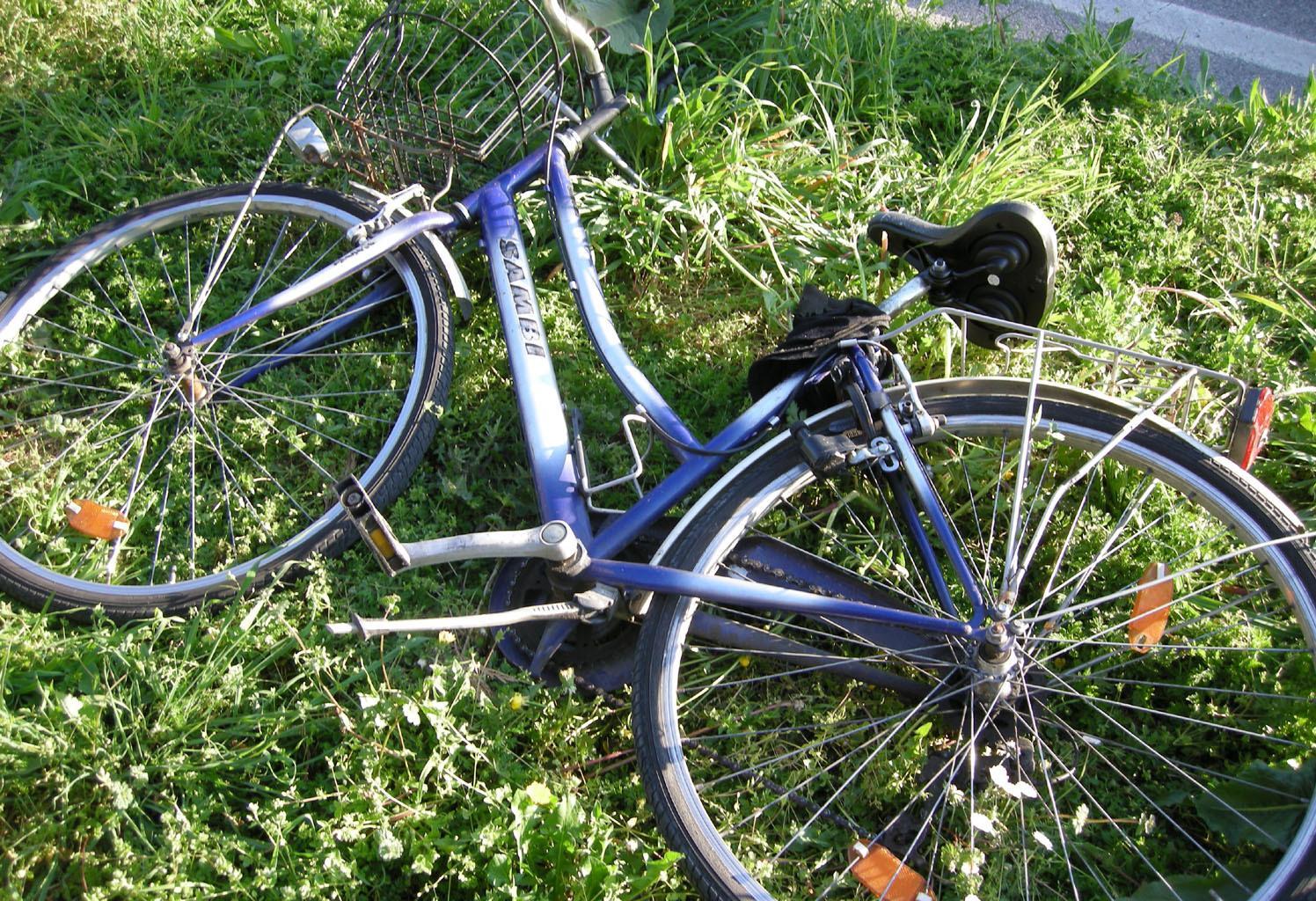 La bici dopo l'investimento