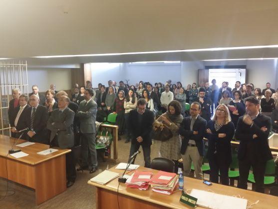 Il minuto di silenzio nel tribunale di Prato in ricordo delle vittime della strage di Milano
