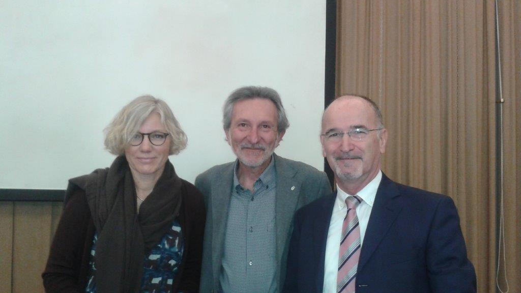 Josefa Idem con il sindaco Giuseppe Bellandi e Renato Del Torchio, presidente associazione nazionale coordinatori educazione fisica