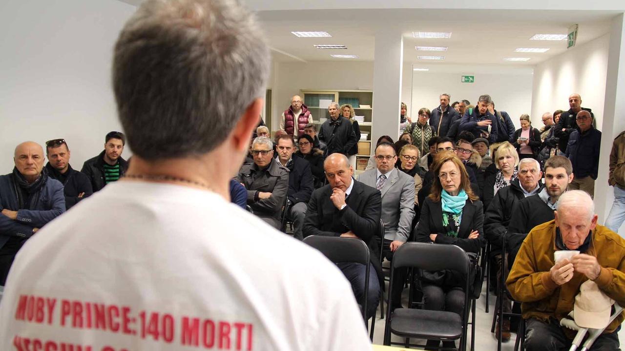 Loris Rispoli all'incontro con i parlamentari (Pentafoto)