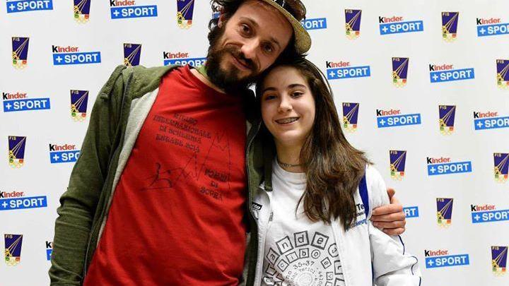 Marta Lombardi con il suo allenatore Federico Meriggi