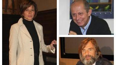 Da sinistra e in senso oraio, Fabia Romagnoli, Stefano Ciuoffo e Andrea Cavicchi