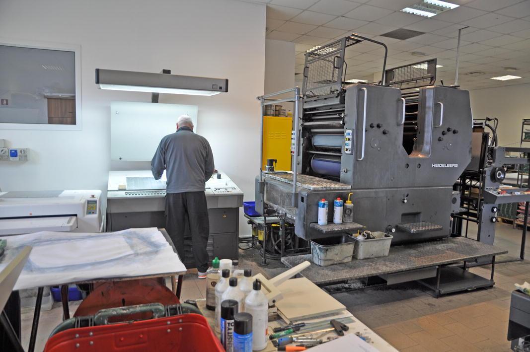 La tipografia della Nuovo Futuro, che rischia di chiudere (foto Falorni)