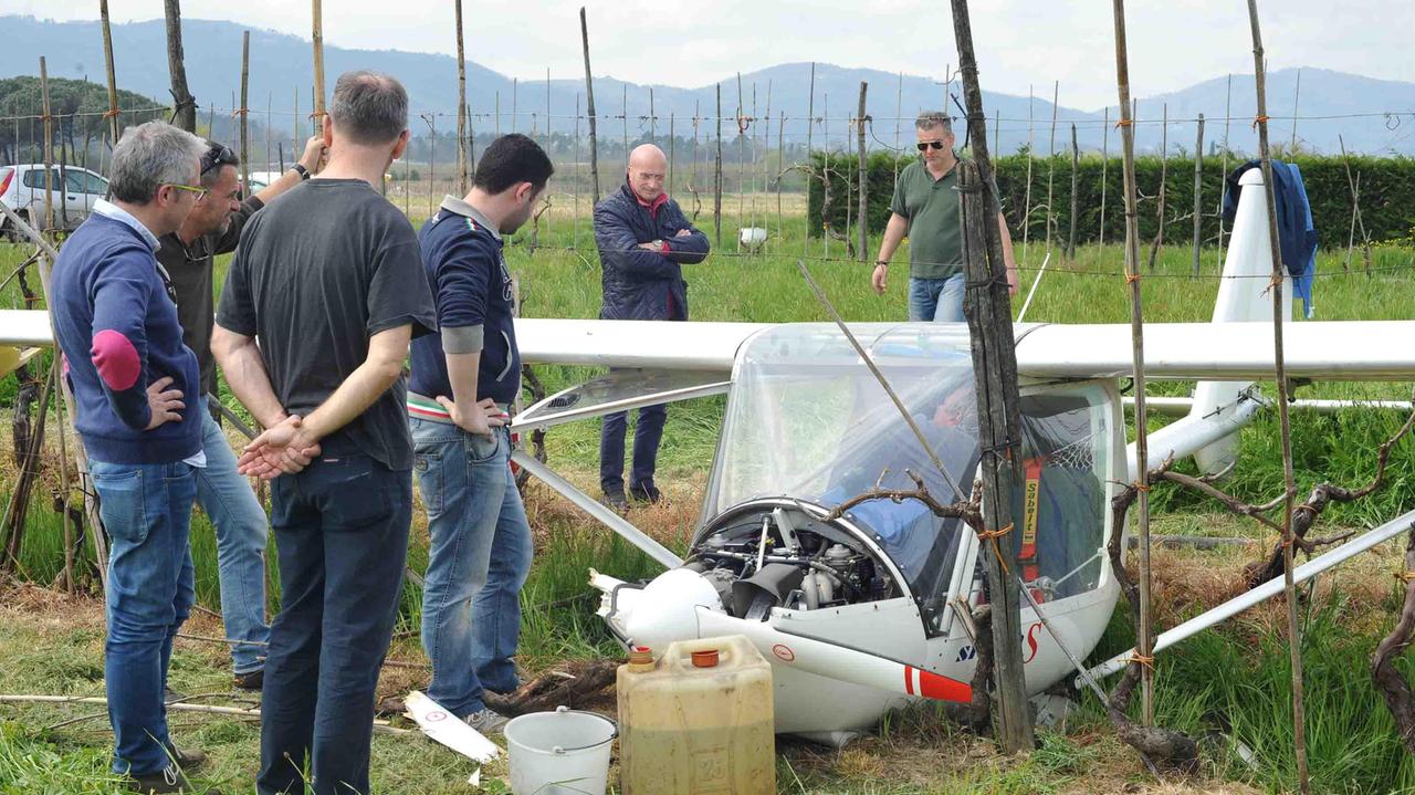 L'ultraleggero caduto al campo di volo di Quarrata
